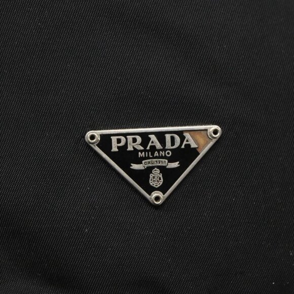 PRADA Pouch Nylon Black Silver Auth - Picture 7 of 15
